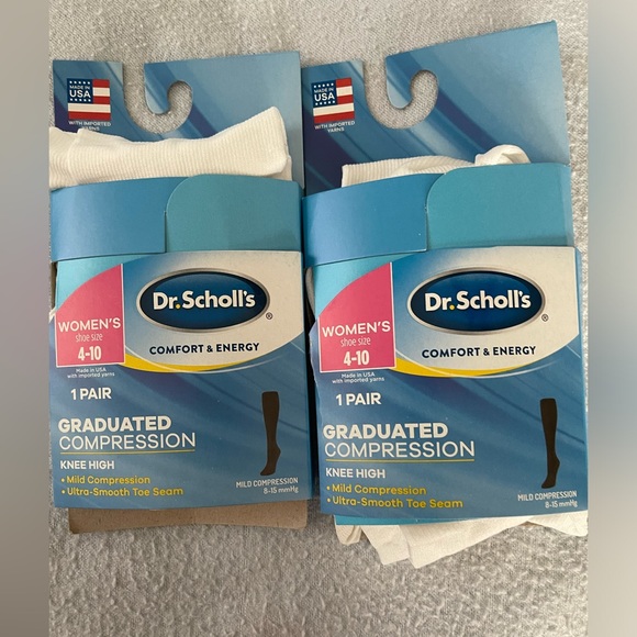 Dr Scholls Accessories - 2 White Dr Scholls Compression Socks! 4-10 NWT